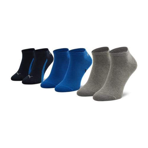 Σετ 3 ζευγάρια κοντές κάλτσες unisex Puma 907951 03 Nawy/Grey/Strong Blue