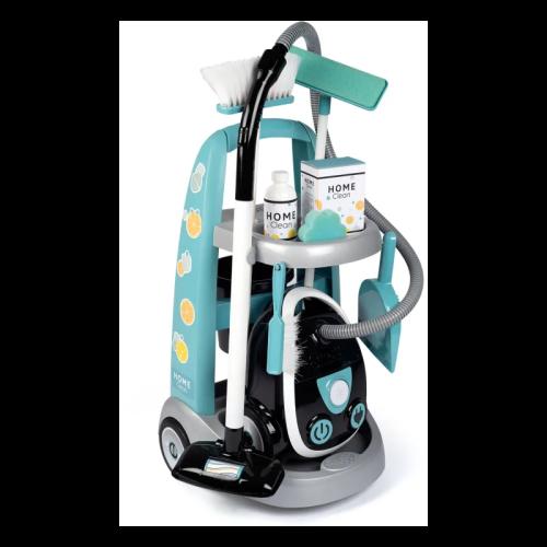 Smoby Cleaning Kit Trolley Καθαρισμου Και Ηλεκτρικη Σκουπα (330316)
