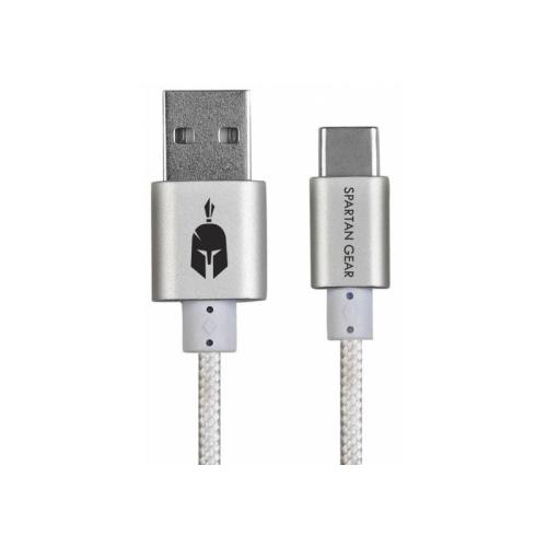 Spartan Gear - Double Sided Usb Cable (Type C) (Μήκος: 2M - Compatible With Playstation 5, Xbox Series X/S, Tablet, Mobile)