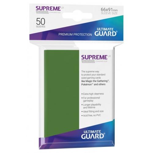 Ultimate Guard Supreme Ux Sleeves Green (50) 66X91Mm (UGD010793)