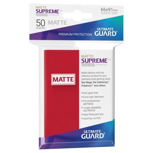 Ultimate Guard Supreme Ux Sleeves Matte Red (50) 66X91Mm (UGD010823)