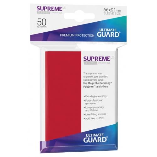Ultimate Guard Supreme Ux Sleeves Red (50) 66X91Mm (UGD010802)
