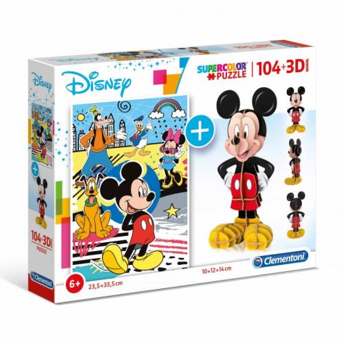 Clementoni Παζλ 104 3D Mickey Mouse (1211-20157)