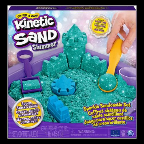 Spin Master Kinetic Sand Shimmer - Γκλίτερ Πράσινο Sandcastle Set (Green) (6061828) (081835)