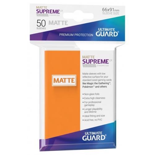 Supreme Ux Sleeves Standard Size Matte Orange 66X91Mm 50 Sleeves (UGD010825)