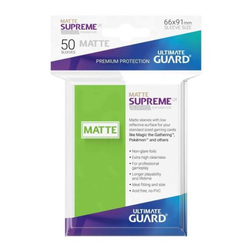 Ultimate Guard Supreme Ux Sleeves Matte Light Green (50) 66X91Mm (UGD010813)