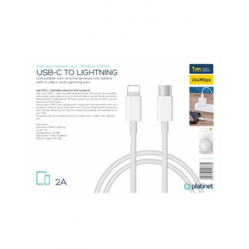 Puclc941W Platinet Usb Tupe-C Lightning Cable 20W 1M (PUCLC941W)