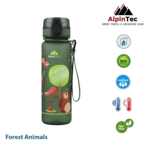 Alpintec Kids Παγουρι 500Ml Πράσινο (Forest Animals) (C-500DG-FA)