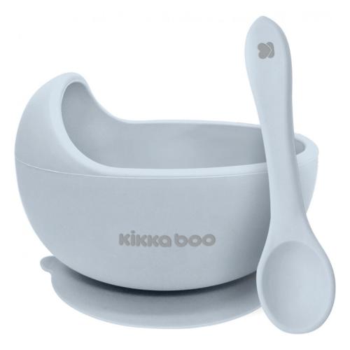 Kikka Boo Yummy Παιδικό Σετ Μπολ Σιλικόνης με κουτάλι 250ml Blue (31302040116)