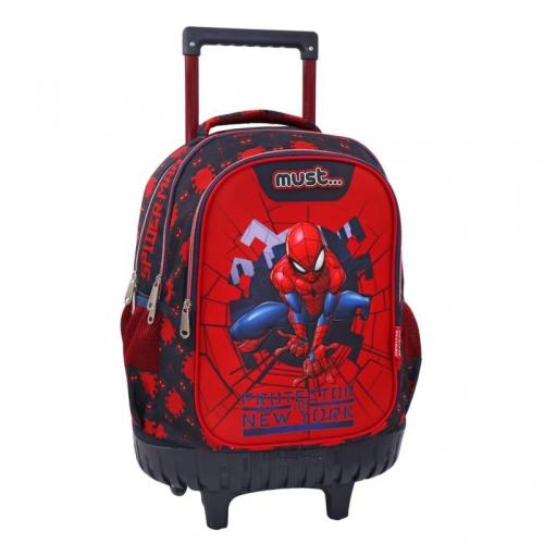 Τσάντα Τρόλλευ Δημοτικου Spiderman Protector Of New York με 3 Θηκες (000508119)