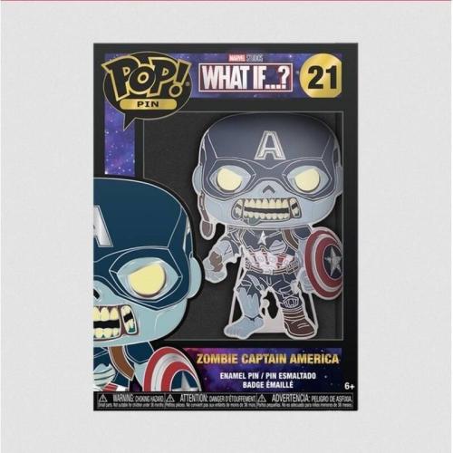Funko Pop! Pin: Marvel What If...? - Zombie Captain America (Glows In The Dark) (MVPP005)