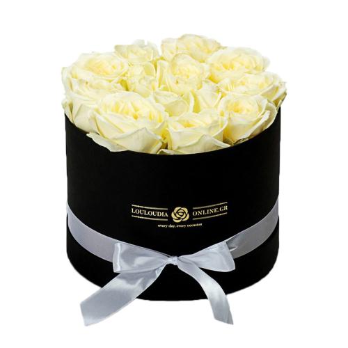 Κουτί με 20 Λευκά Τριαντάφυλλα 19x20cm