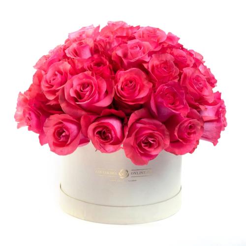 Κουτί με 40 Ροζ Τριαντάφυλλα 19x30cm