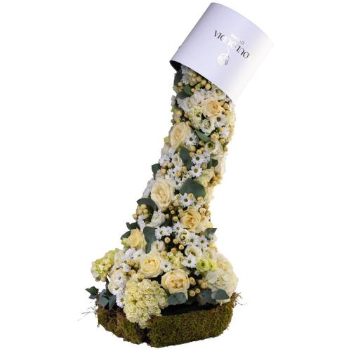 Λευκό Συντριβάνι Λουλουδιών 40x80cm