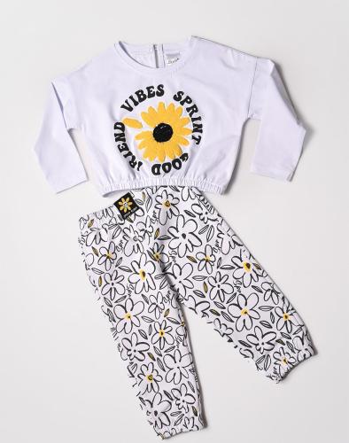 SPRINT SET BABY GIRL WITH TROUSERS 231-2015-S100 White
