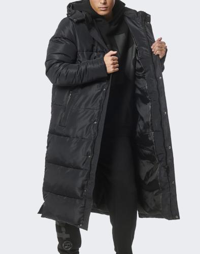 BODY ACTION GENDER NEUTRAL LONGLINE QUILTED PUFFER 073328-01-BLACK Black
