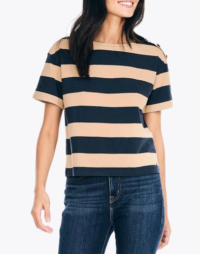 NAUTICA ΜΠΛΟΥΖΑ ΤΟΠ Y/D RUGBY STRIPE TOP SUSTAINABLE 3NC37K100-2TN Multi