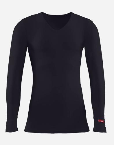 BLACKSPADE Thermal Active Unisex V-Neck T-Shirt Long Slv 1257 14.01.39.001-BLACK Black