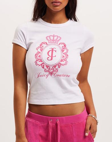 JUICY COUTURE HERITAGE CREST FITTED T-SHIRT JCWCT24337-117 White
