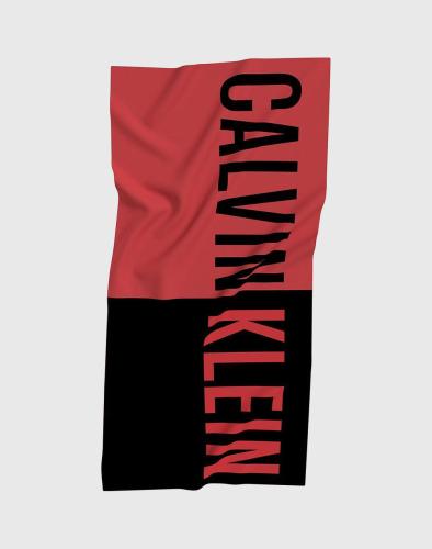 CALVIN KLEIN TOWEL- BLOCK (Διαστάσεις: 178 x 100.5 εκ) KU0KU00122-XM9 FireRed