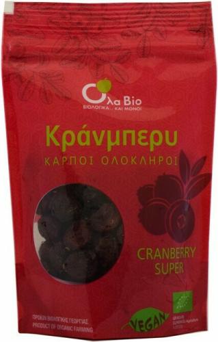 Βιολογικά Cranberries Χωρίς Ζάχαρη 100gr Όλα Bio