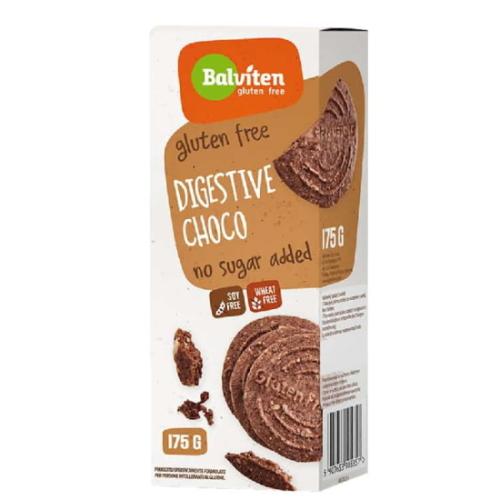 Μπισκότα Digestive Mε Σοκολάτα Χωρίς Γλουτένη & Ζάχαρη 175g Balviten