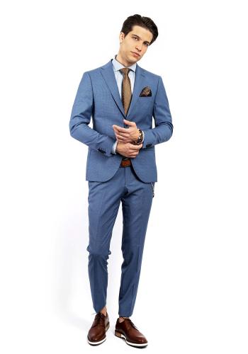 Fragosto Custom Fit Suit - Light Blue