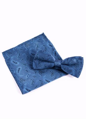 Bow tie and scarf gift set in silk jacquard