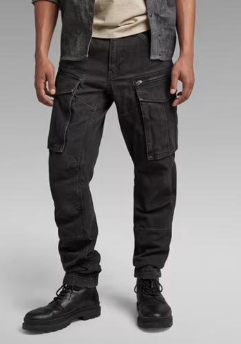 G Star Cargo Παντελόνι της σειράς Rovic Zip 3D Tapered - D02190 C961 6484 21 DK Black