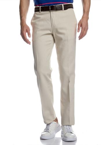Guy Laroche Παντελόνι με Micro pattern σε Άνετη γραμμή - GL2115169 71155 02 Ecru