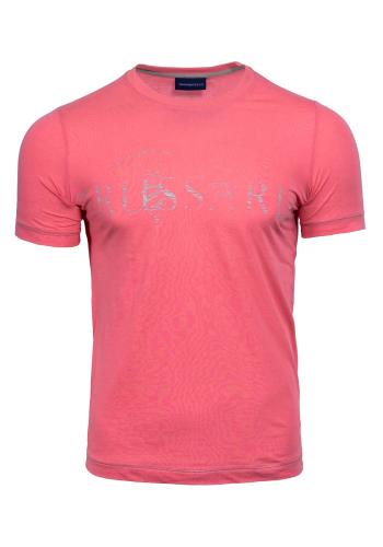 Κοντομάνικη Μπλούζα με ανάγλυφο τύπωμα - Pink