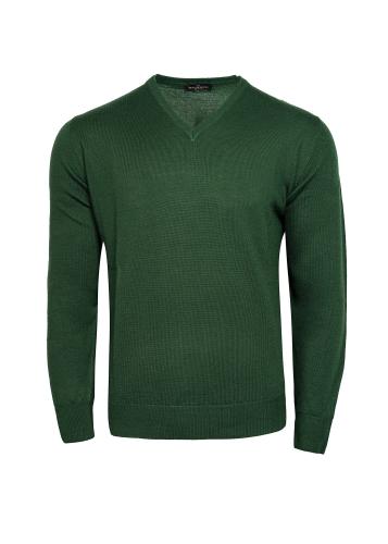 Πλεκτή μπλούζα με V-Neck λαιμόκοψη - 10 2110 / 970 Green