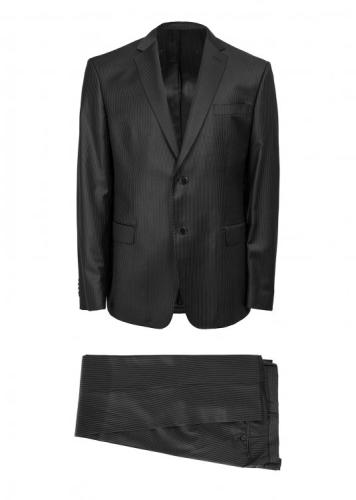 Versace Collection Κοστούμι σε κανονική γραμμή - Black/Grey Stripes 990
