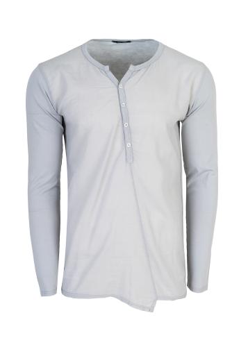 XAGON Polo μπλούζα με ΜΑΟ γιακά - AI6231 Grigio