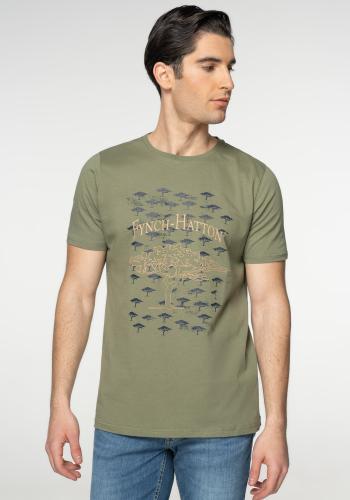 Fynch Hatton Κοντομάνικη T Shirt της σειράς Organic - 1304 1804 701 Dusty Olive