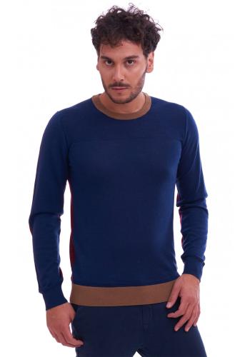 Trussardi Πλεκτή μπλούζα Maglia Girocollo - 52M00157 /U280 Blue/ Red