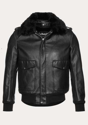 Schott N.Y.C. Δερμάτινο Flying jacket της σειράς Iconic A 2 - 184SM Black