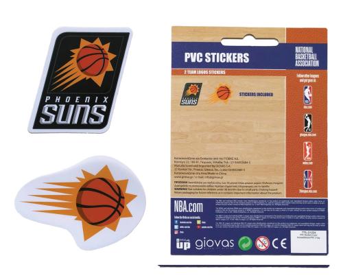 GIM BMU PVC STICKERS NBA 2 LOGOS TEAM 162PCS 775-21224-PHOENIX SUNS Μωβ