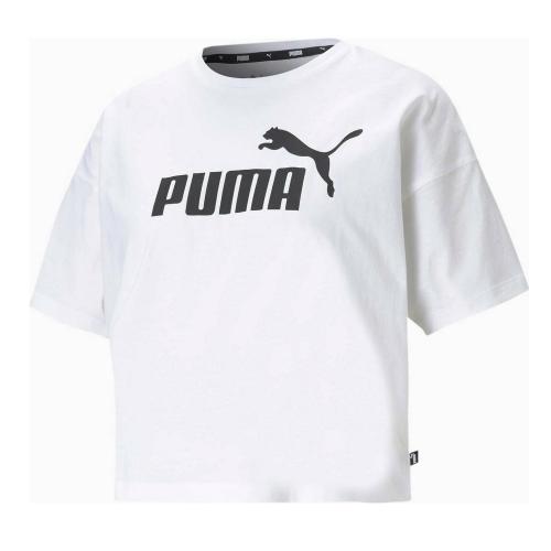 Puma W Essential Cropped Logo Tee (586866-02)