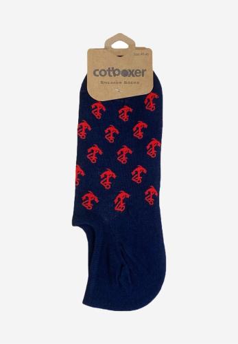Cotboxer Sneaker Socks – Ανδρικό Σοσόνι Blue Anchors Μπλε CT101 One Size 40-46
