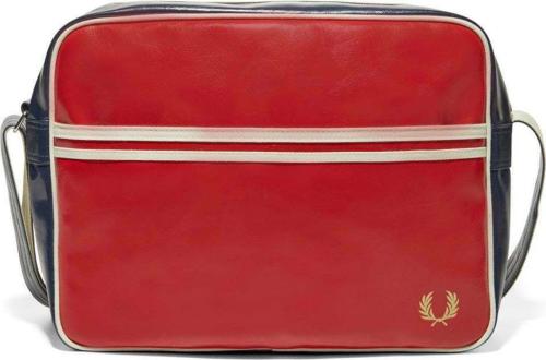 Fred Perry Ανδρική Τσάντα Ώμου Classic Shoulder Bag L5251-D49 Κόκκινο