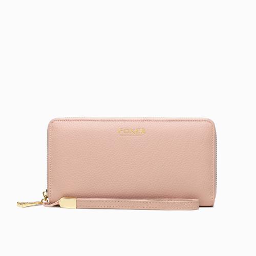 Γυναικείο δερμάτινο πορτοφόλι Foxer 256001F ρόζ