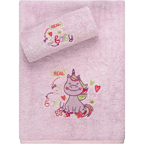 Παιδικές Πετσέτες Σετ Beauty Home 5406 Unicorn Lilac 2τεμ.