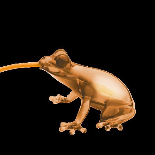 Επιτραπέζιο Φωτιστικό Hungry Frog - Κεχριμπάρι