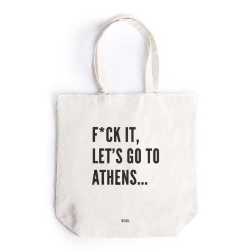 Τσάντα από Οργανικό Καμβά F*ck it, let's go to Athens