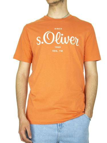 Ανδρικό T-shirt Πορτοκαλί S.Oliver 2109598-2371