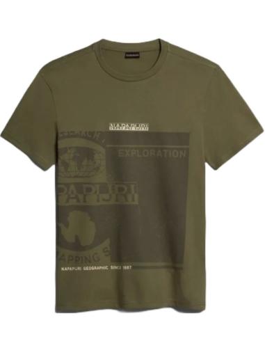 Ανδρικό S-Manta T-shirt Πράσινο Napapijri NP0A4H2C-GAE1