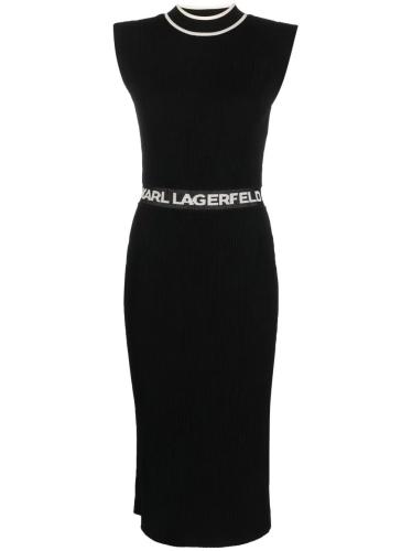 Γυναικείο Αμάνικο Φόρεμα Μαύρο Karl Lagerfeld 235W1310-998 BLACK/WHITE