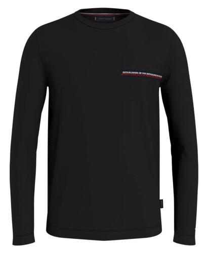 Ανδρικό Monotype Μακρυμάνικο T-shirt Μαύρο Tommy Hilfiger MW0MW32621-BDS