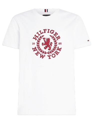 Ανδρικό Big Icon Crest T-shirt Λευκό Tommy Hilfiger MW0MW33682-YBR